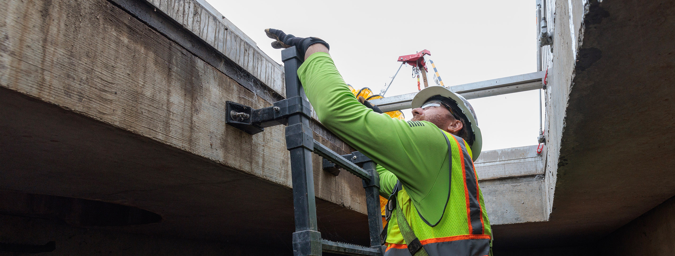 An inspector performing environmental systems inspection and monitoring services