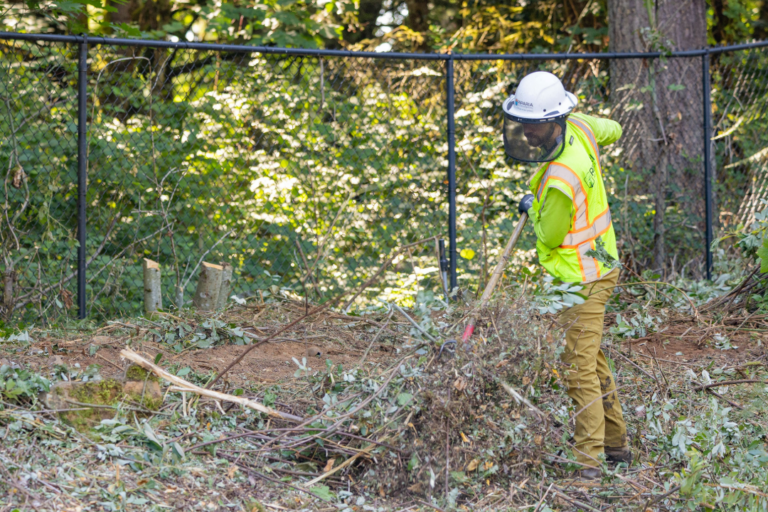 Ready for Fall graphic showing a worker doing stormwater maintenance